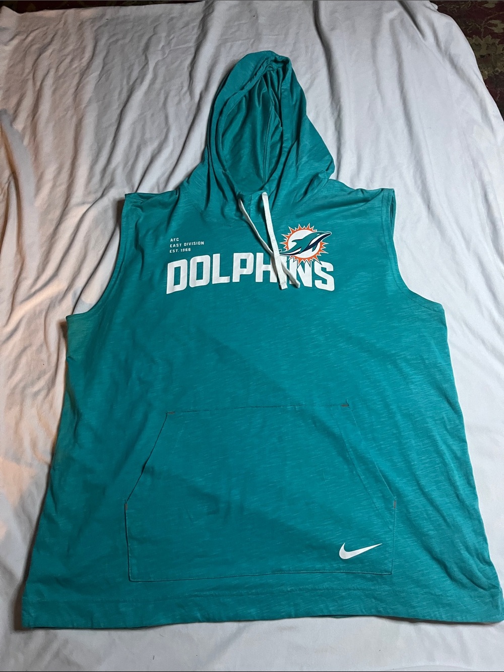 Nike Miami Dolphins Sleeveless Pullover Hooded Shirt